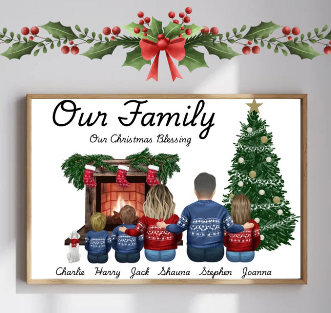 Family Christmas Framed Print