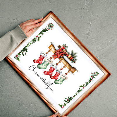 Christmas Stocking Family Print