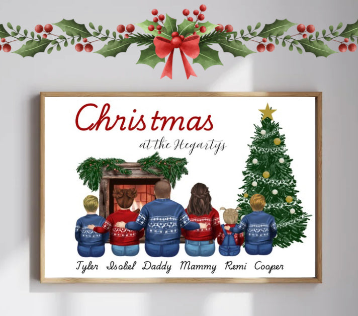 Family Christmas Framed Print