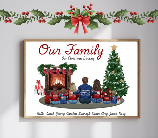 Family Christmas Framed Print