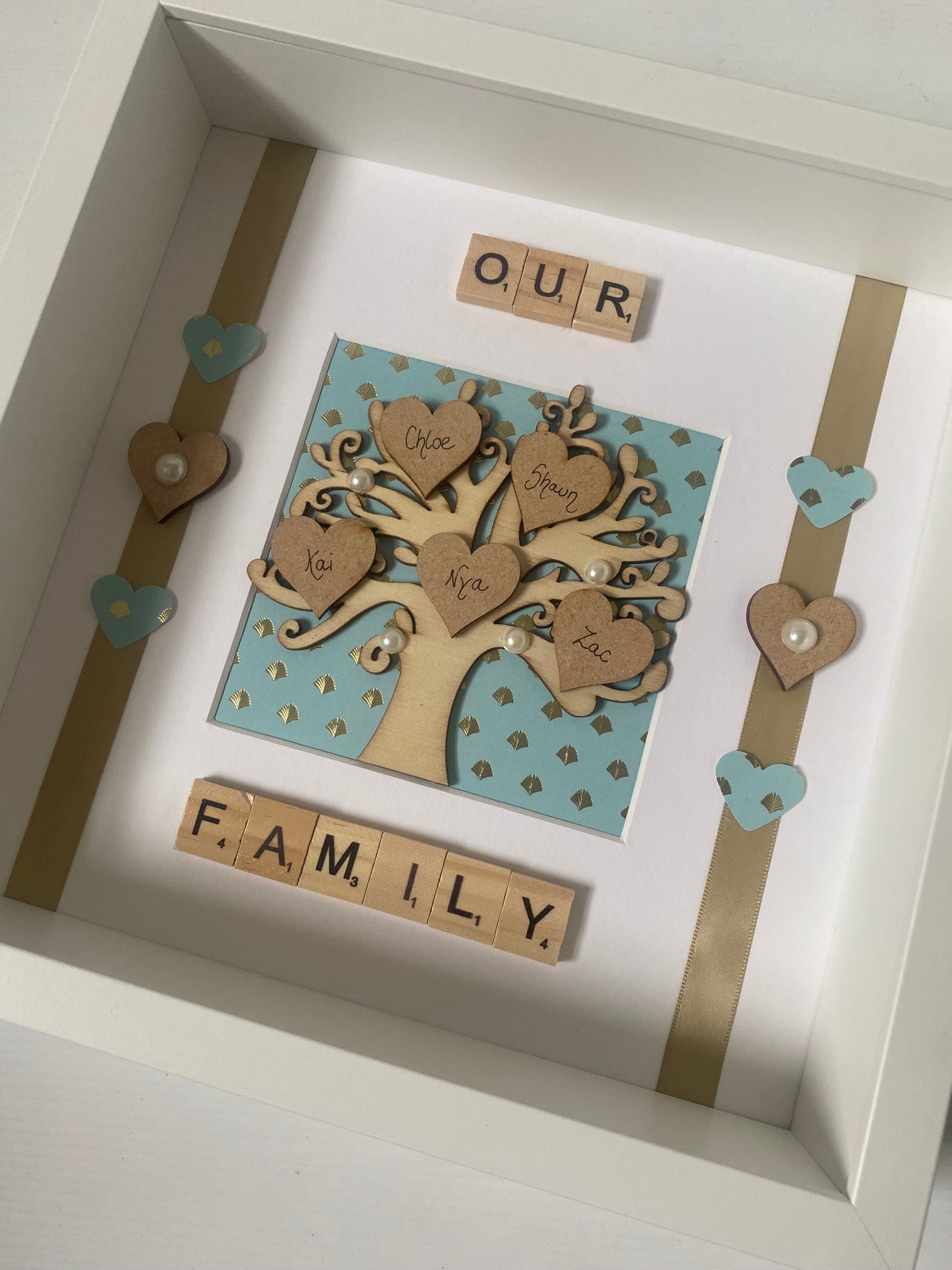 Personalised family tree frame
