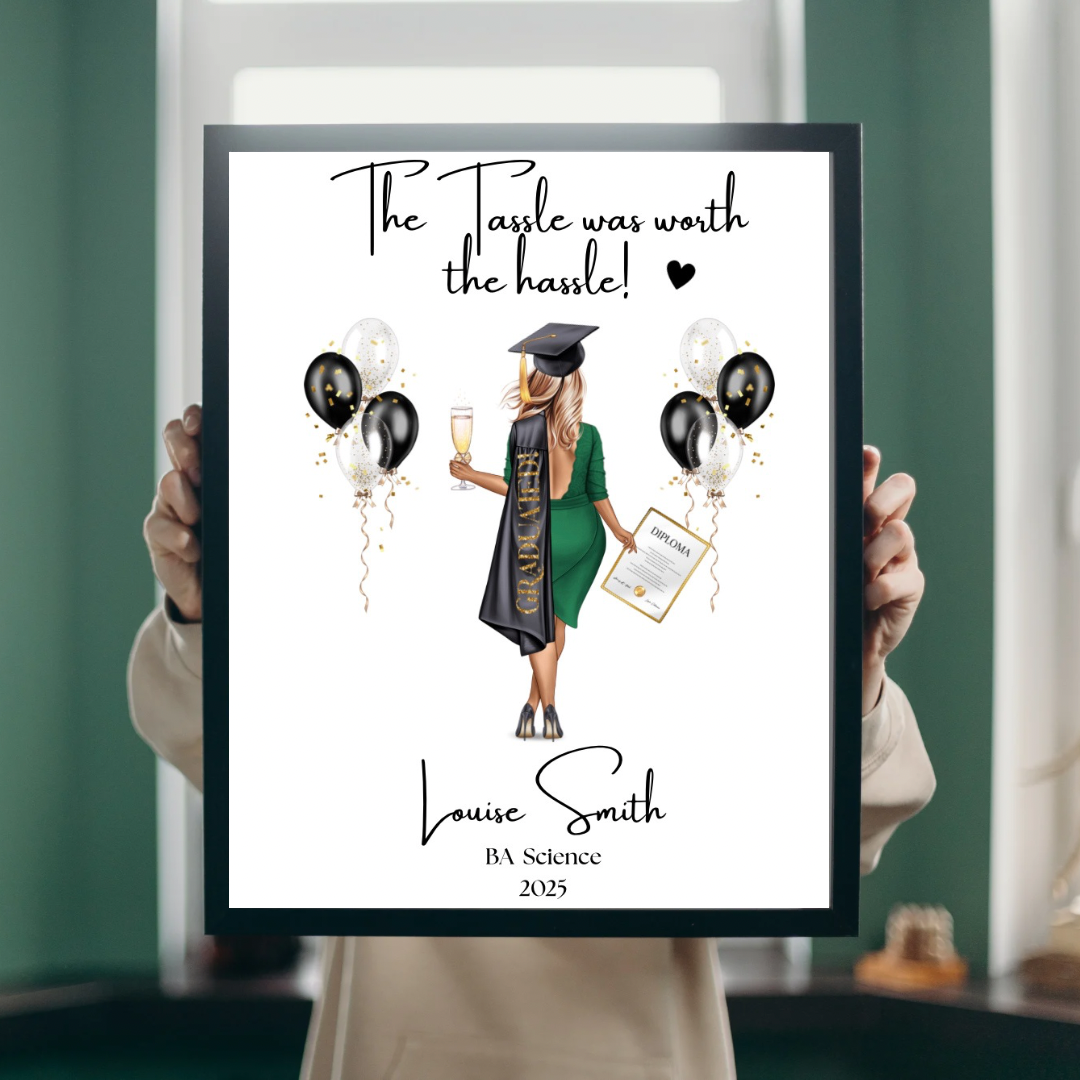 Personalised Female Graduation Framed Print