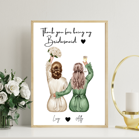 Bridesmaid/Maid of Honour Framed Print