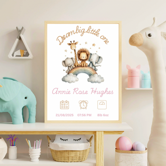 Dream Big Little One framed baby Print