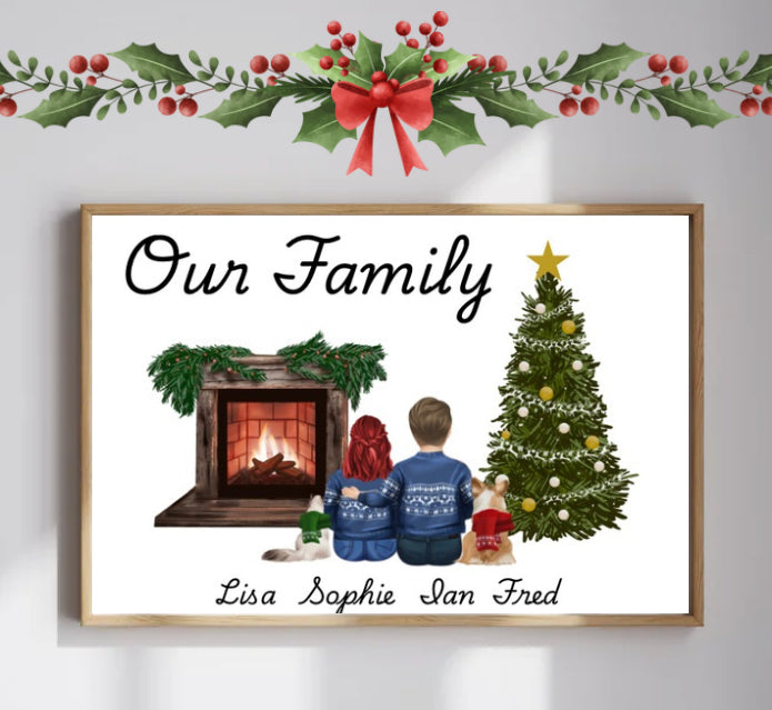 Family Christmas Framed Print