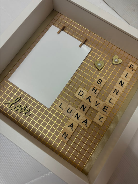 Family Scrabble Frame-with photo