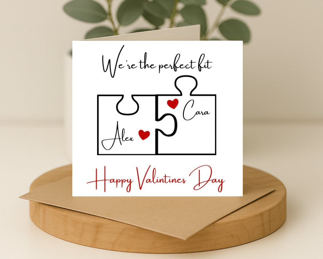 Perfect fit Valentine’s Day Card