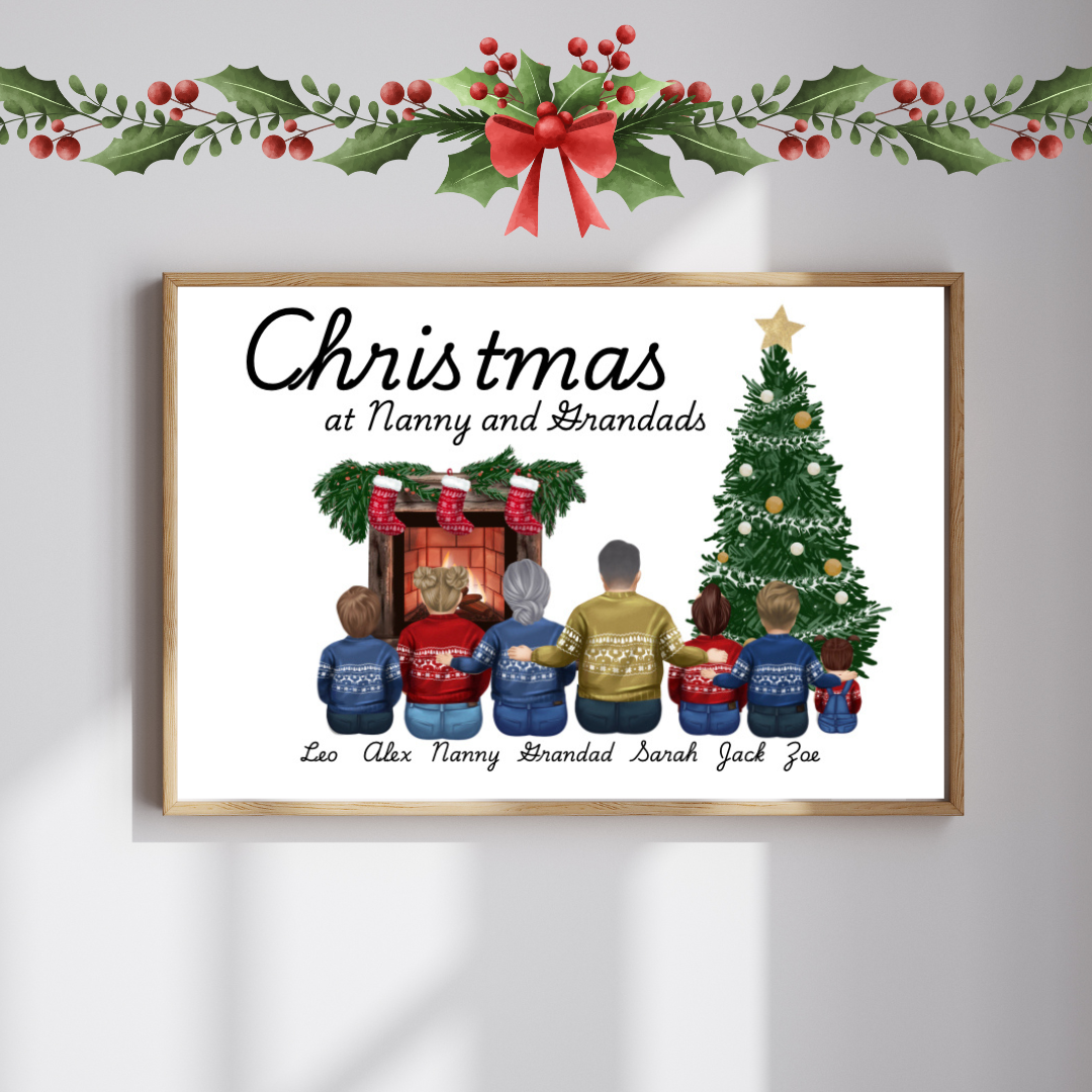 Family Christmas Framed Print