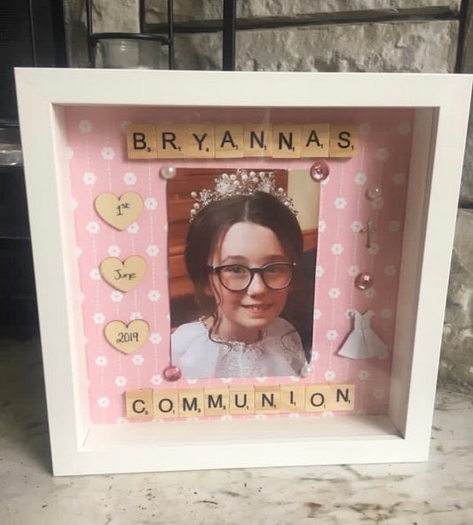 Communion/Confirmation Frame-with space for a photo