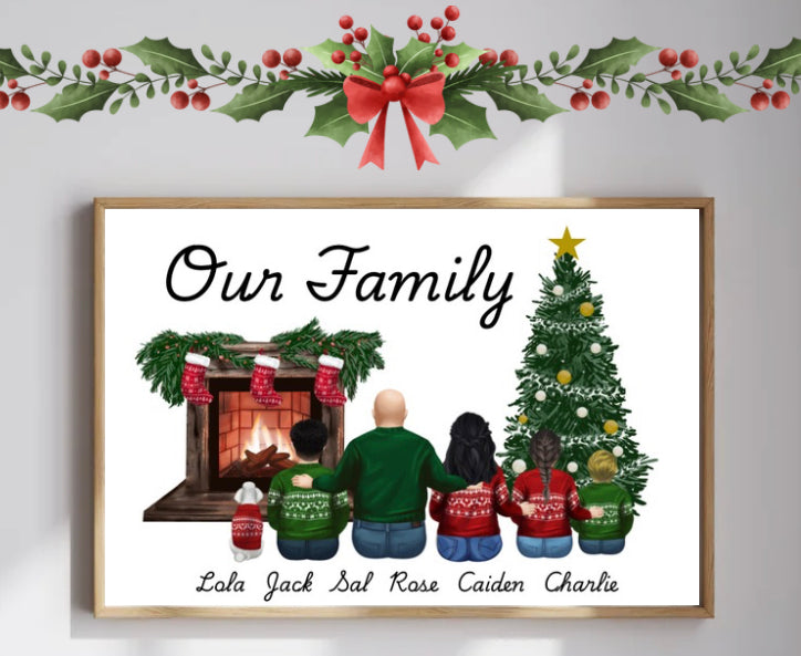 Family Christmas Framed Print