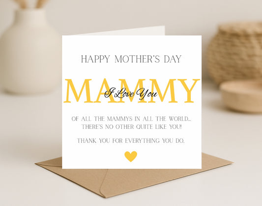 Mothers Day Card-Mum/Mam/Mammy