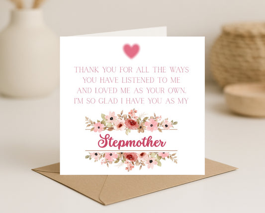 Mothers Day Card-Bonus Mam/Stepmother