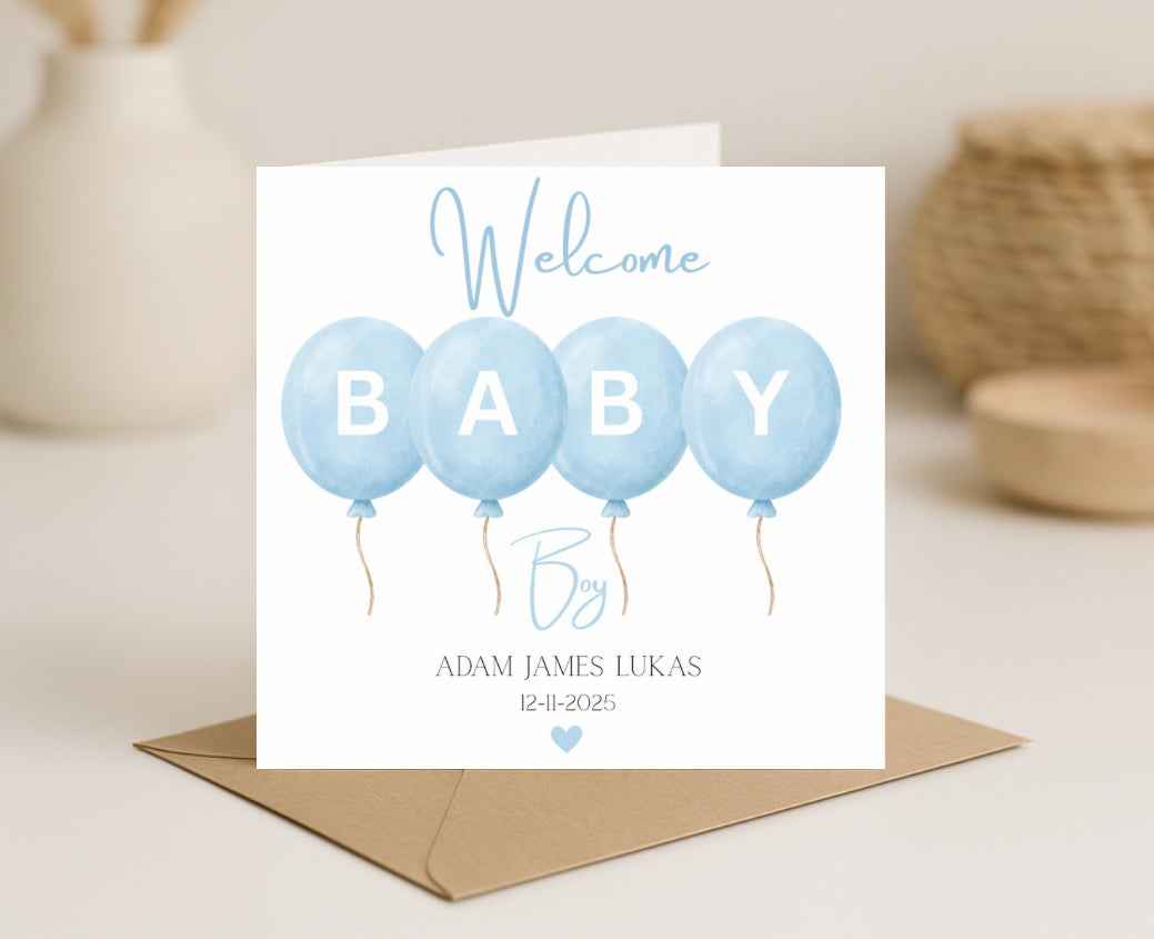 Welcome Baby Boy Card