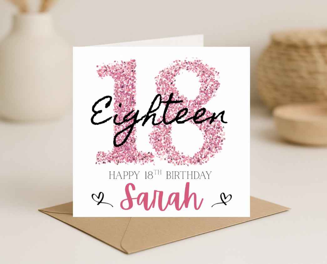 Personalised Age And Name Birthday Card
