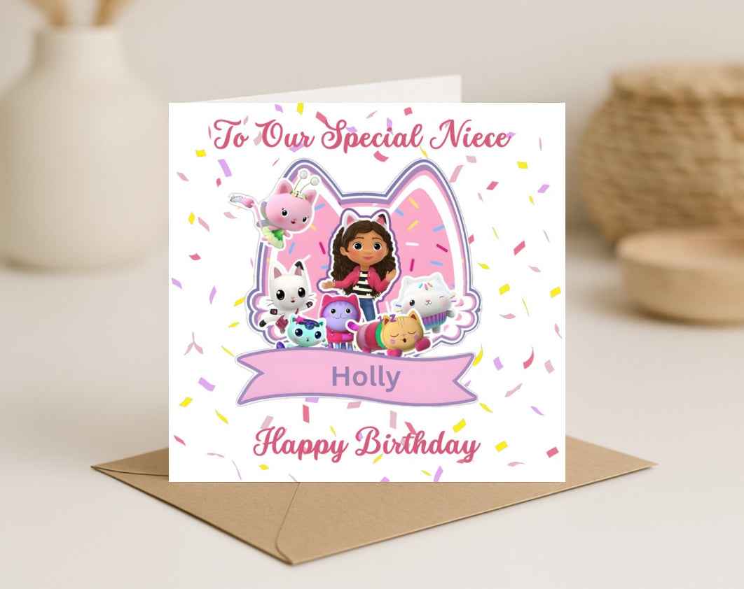 Gabby Dollhouse Birthday Card