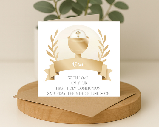 Personalised Communion/Confirmation Card