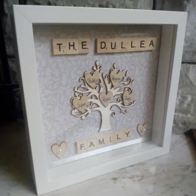 Personalised family tree frame