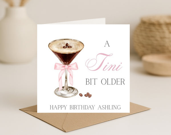 Martini Birthday Card
