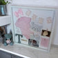 Large baby keepsake frame. A unique way to keep your baby’s important thing safe and on display. Handmade in Ireland 