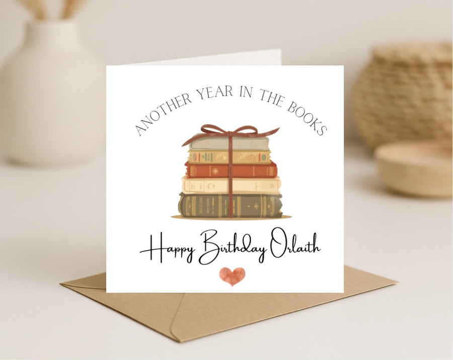 Another year in the books birthday card