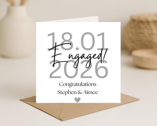 Personalised Engagement Card