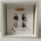 Personalised Female superhero Lego frame. A unique way to remind her she’s strong and fierce and she is a hero 