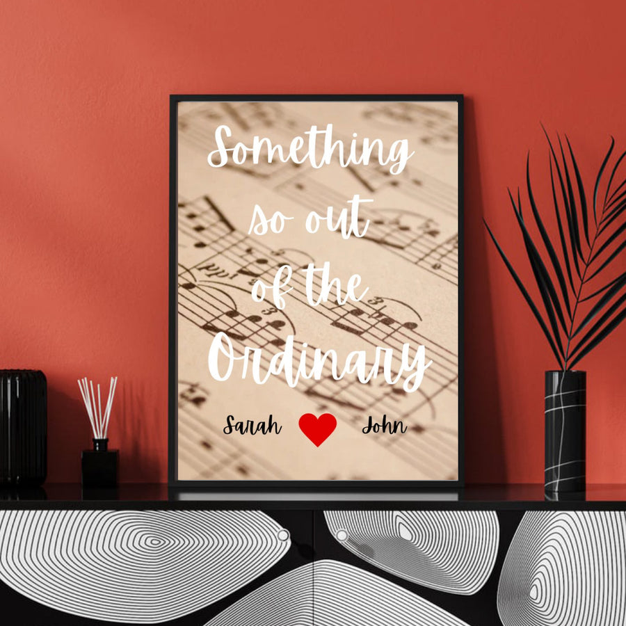 Personalised Lyric Framed Print