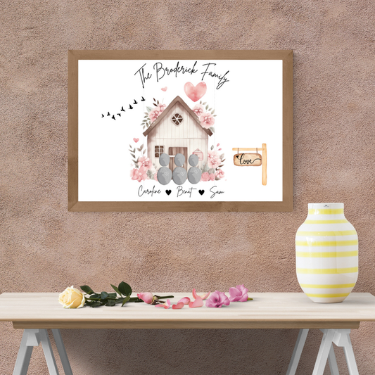 Family Pebble Framed Print