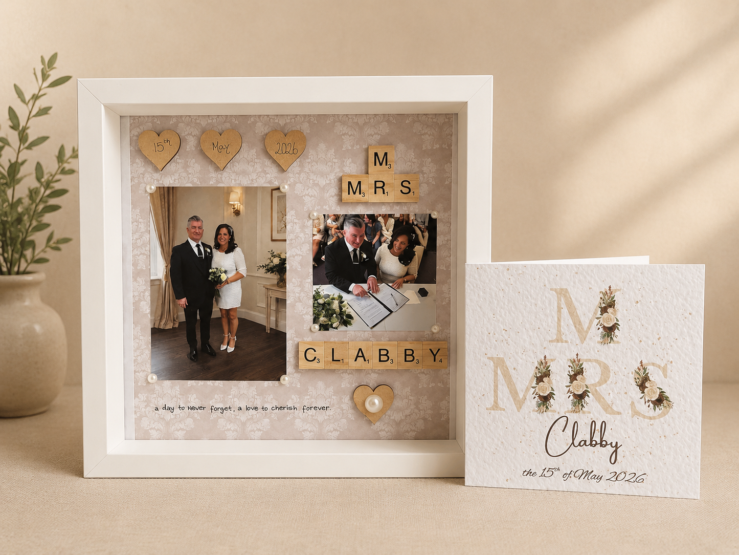 Wedding Frame-With Two Photos and Quote