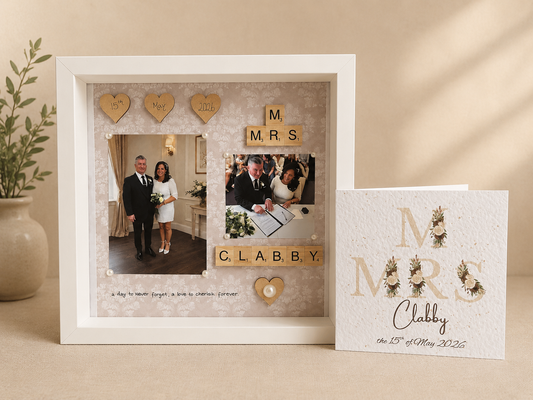 Wedding Frame-With Two Photos and Quote