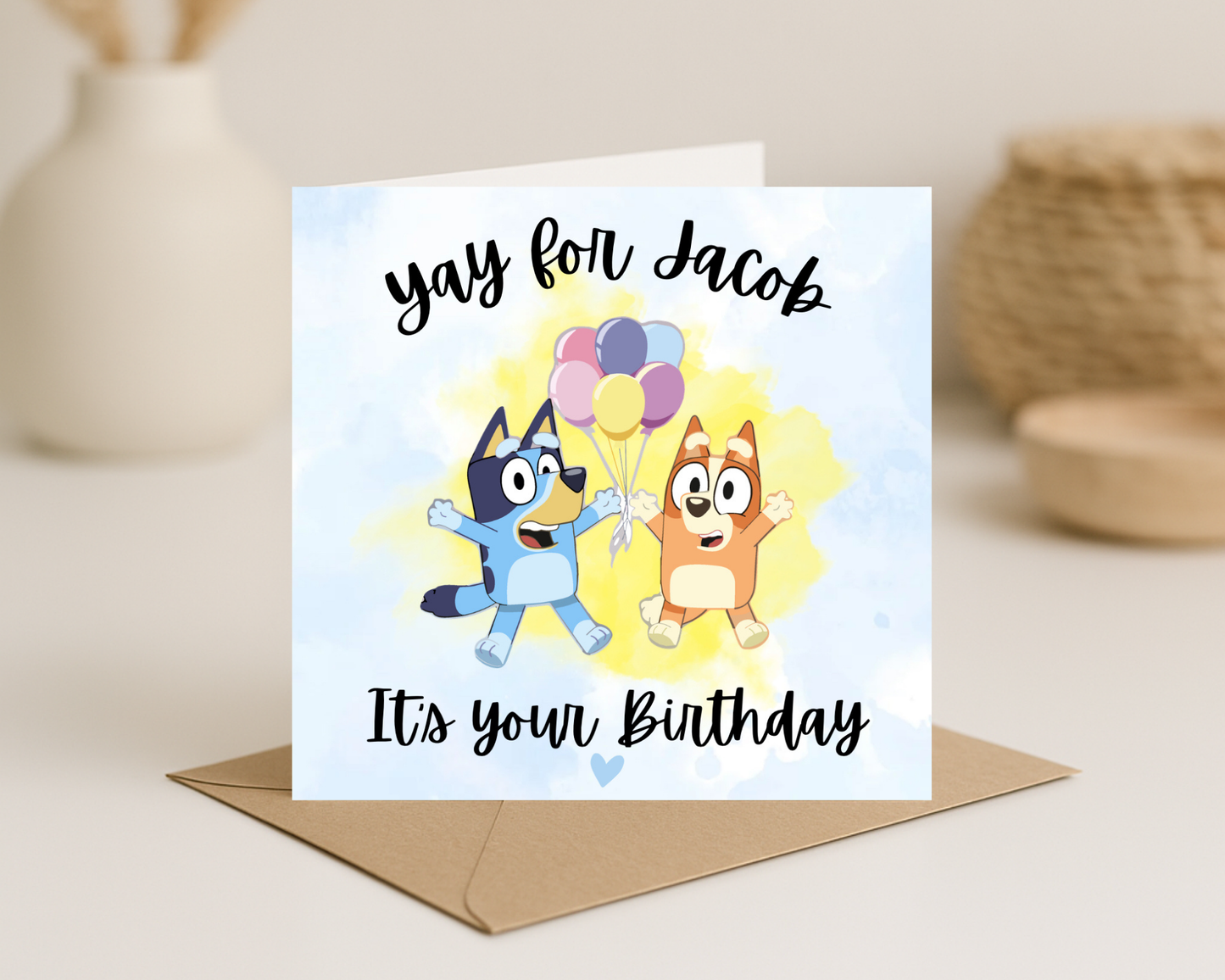 Bluey Birthday Card