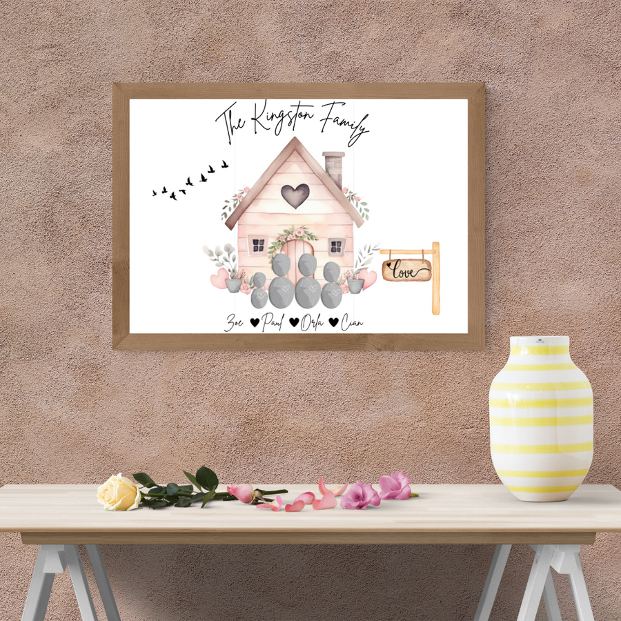 Family Pebble Framed Print