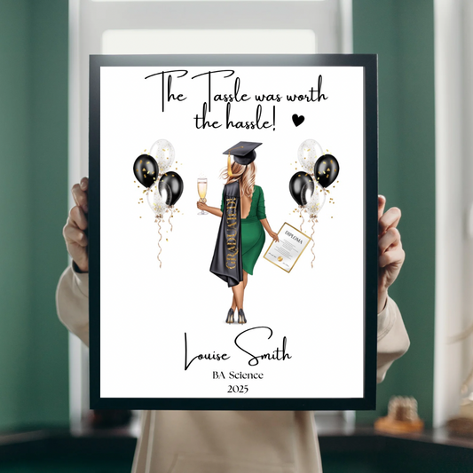 Personalised Female Graduation Framed Print