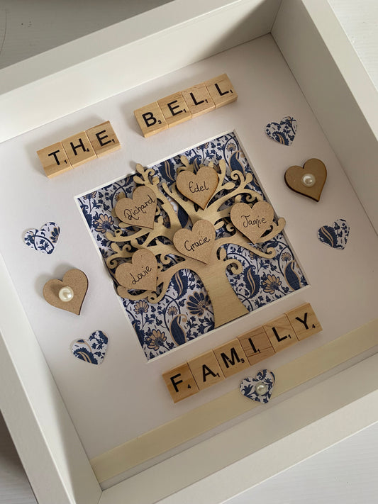 Personalised family tree frame 