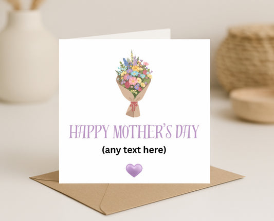 Mothers Day Card-With Any Text