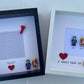 The joker and Harley Quinn Lego personalised frame for couples. Perfect for Valentine’s Day or an anniversary gift. Handmade in Ireland 