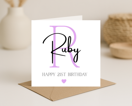 Name Birthday Card