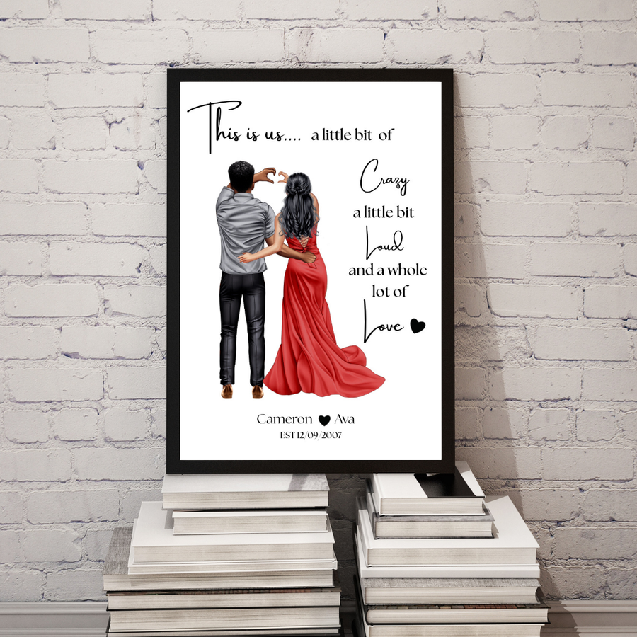 Personalised Couple Framed Print