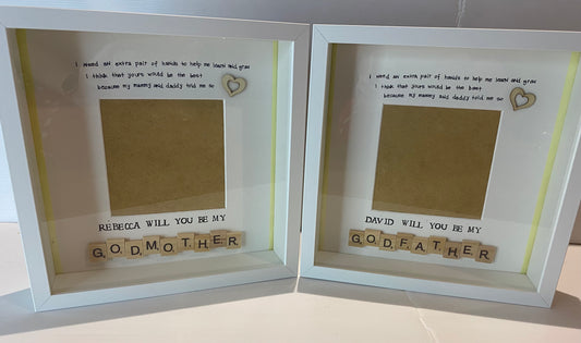 Will you be my Godmother/Godfather frame