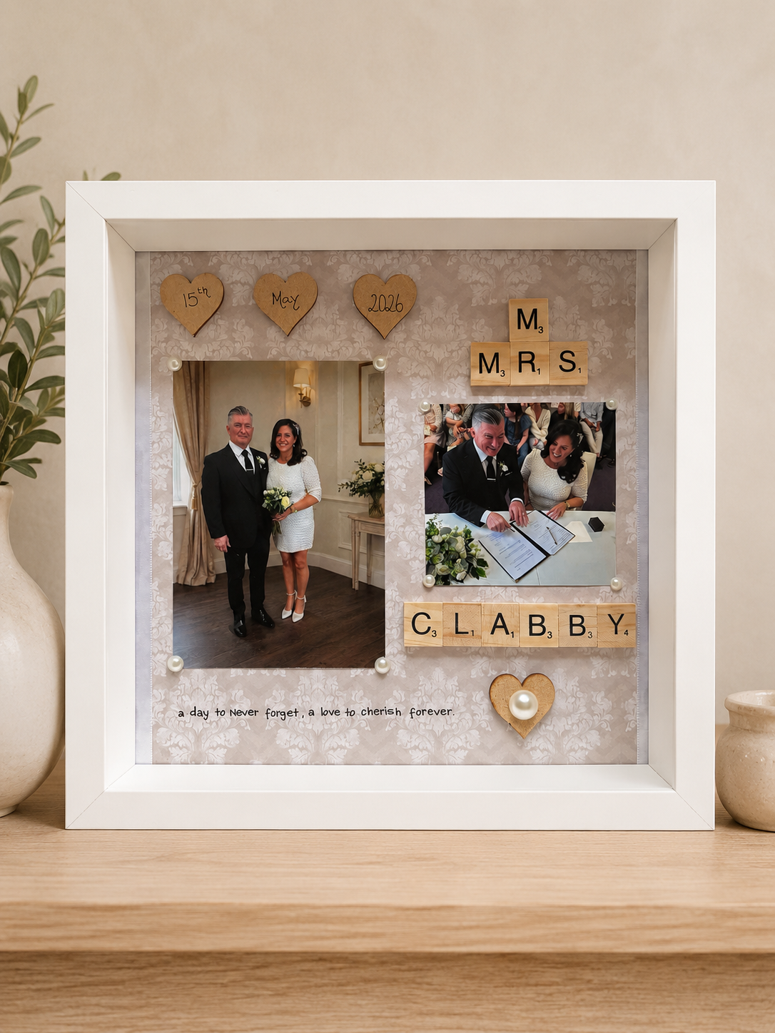 Wedding Frame-With Two Photos and Quote