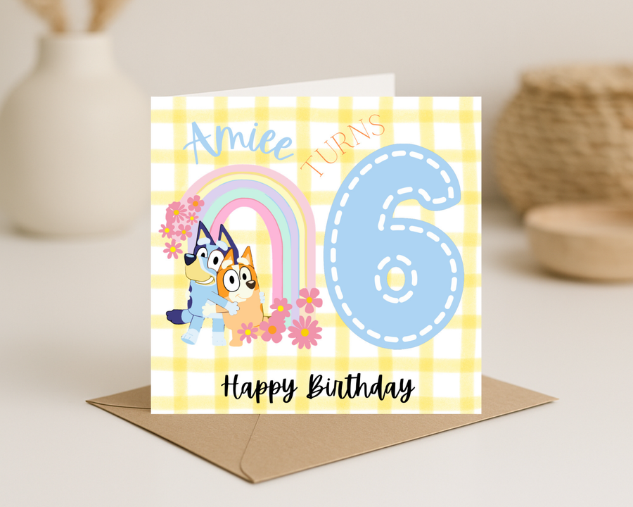 Bluey Personalised Birthday Card