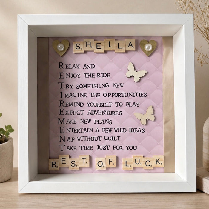 Retirement Scrabble Frame