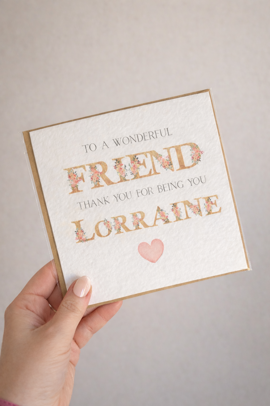 Personalised Happy Birthday Friend Card - Picture Perfect Scrabble