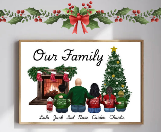 Family Christmas Framed Print