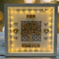 Frame your loved ones with this personalised scrabble frame! Featuring a family tree design and twinkling lights, this frame is sure to brighten up any room. Plus, with the included batteries, you can easily turn the lights on and off. Perfect for a unique and personalized touch to your home decor or a wonderful gift for a loved one for any occasion. 

 