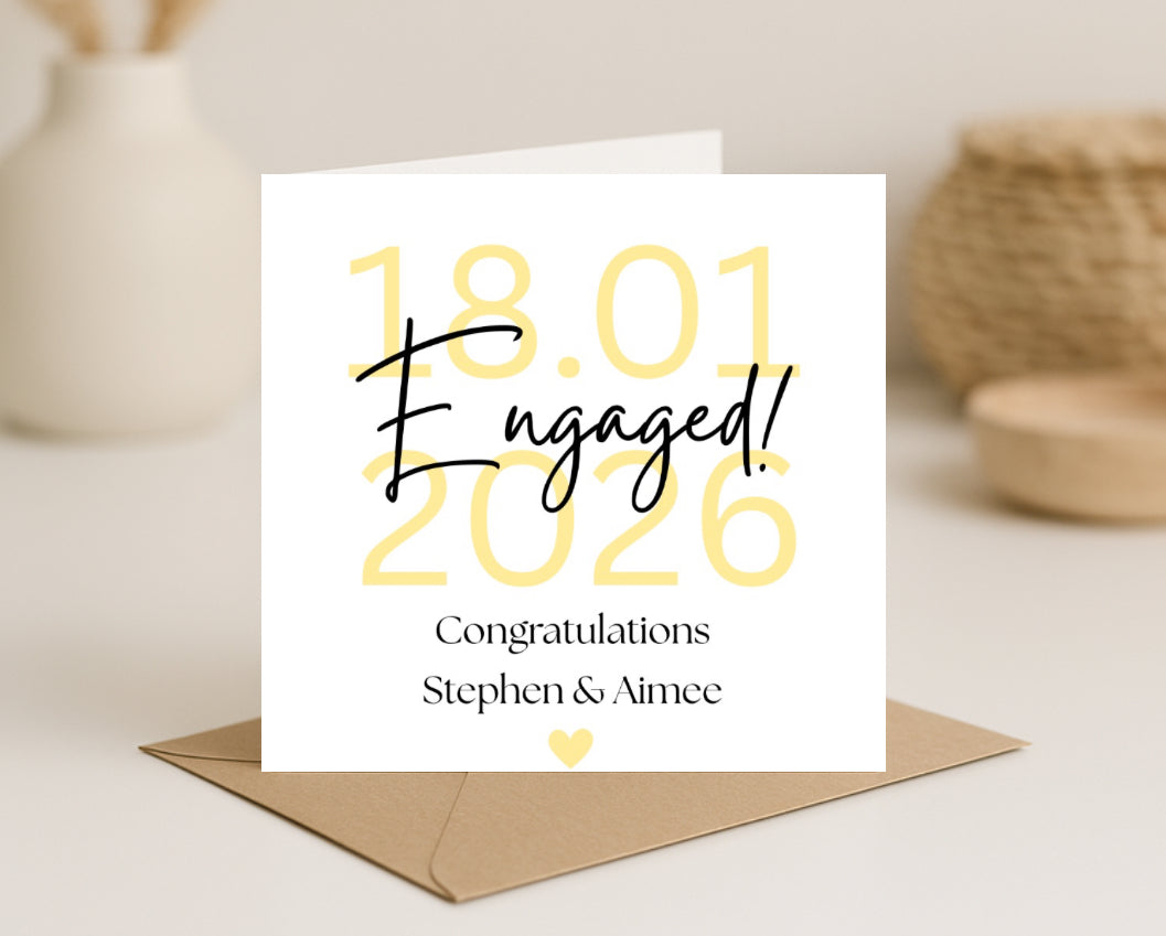 Personalised Engagement Card