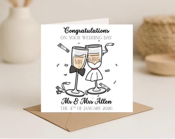Personalised Wedding Card