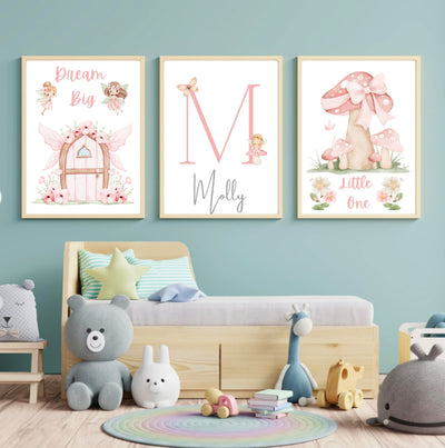 Fairy Themed Framed Prints (set of (set of three)