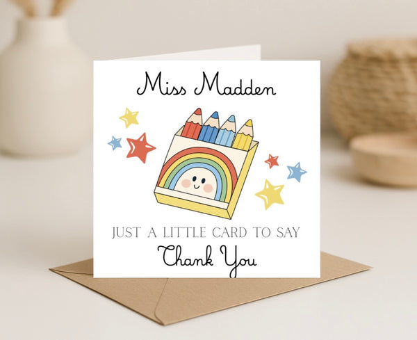 Thank You Teacher Card