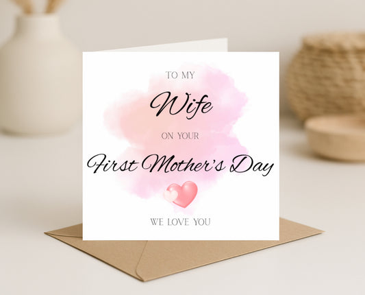 First Mothers Day Card-Wife/Partner